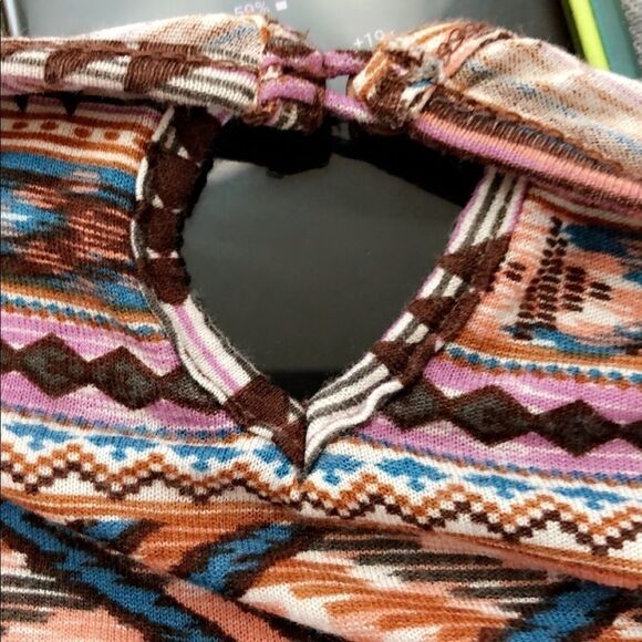 Boho American Rag Native American Indian Small Crop Top - Picture 4 of 4